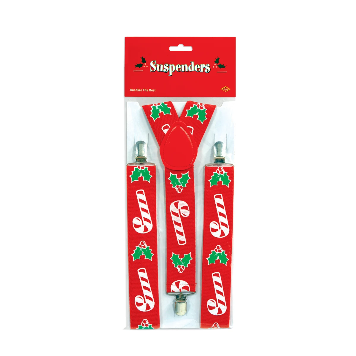 Candy Cane & Holly Suspenders 1