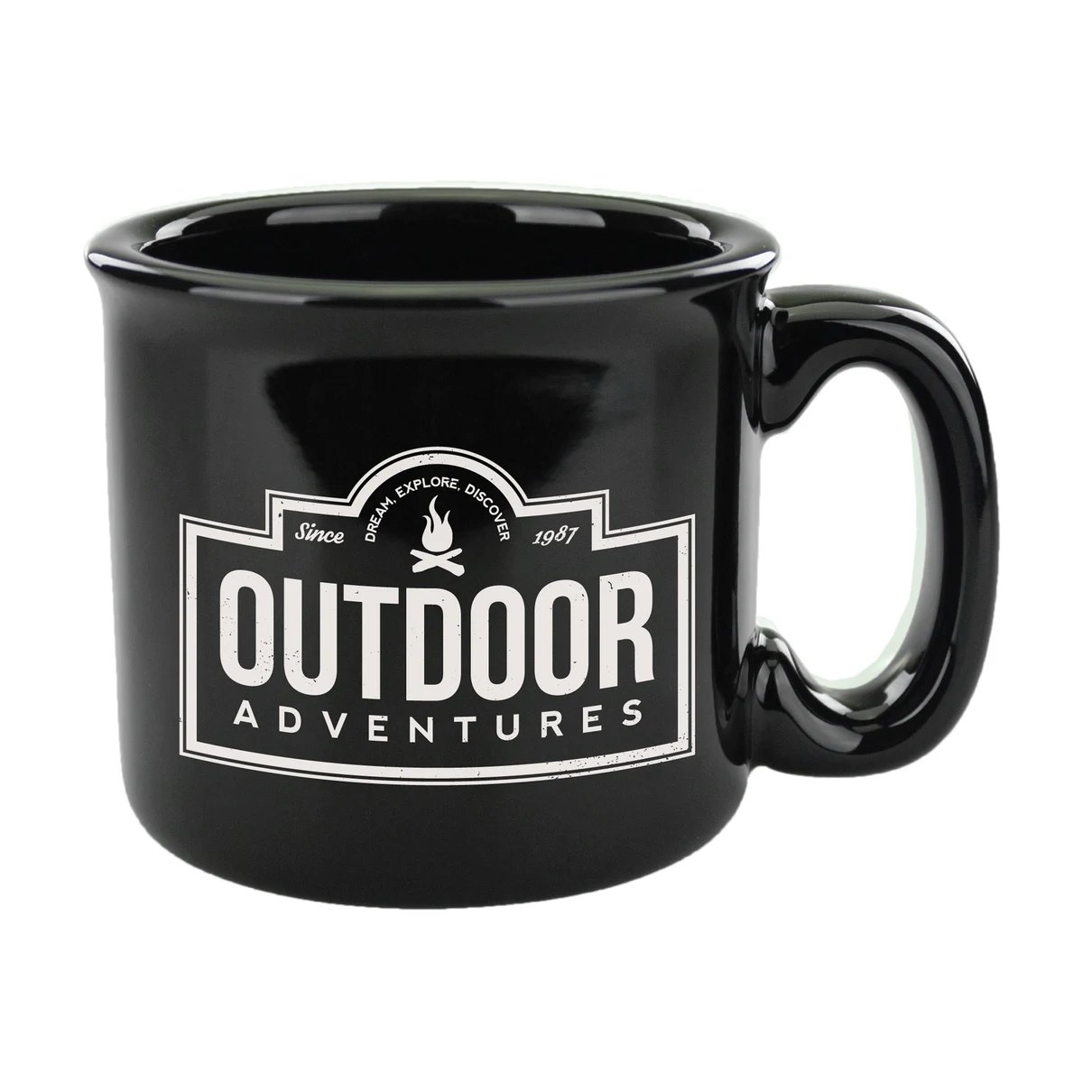 15 oz. Solid Black Campfire Mug 1