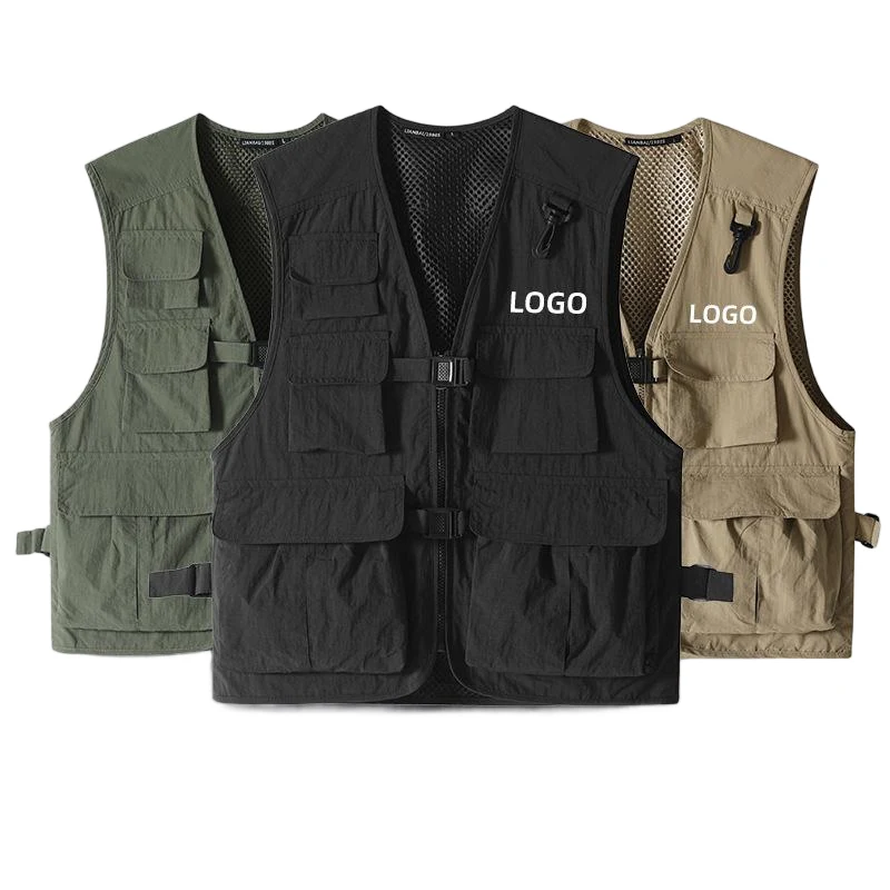 Multi-Pocket Utility Vest for Professionals (Custom Logo) 1