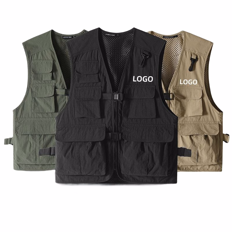 Multi-Pocket Utility Vest for Professionals (Custom Logo)