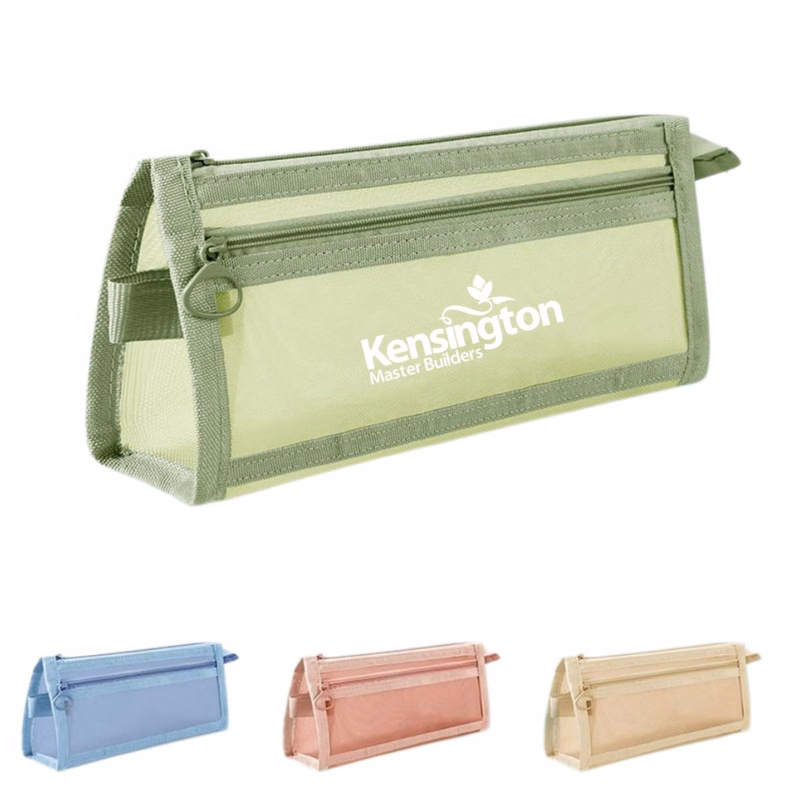 Double Layers Mesh Pen Case