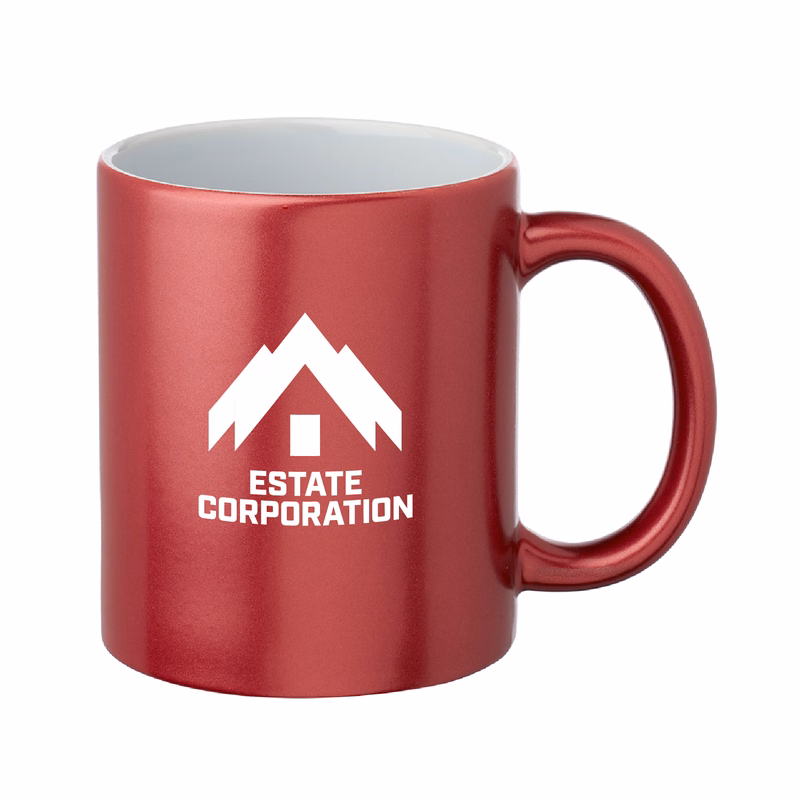 11 oz. Metallic Custom Mug (1 Color Imprint)