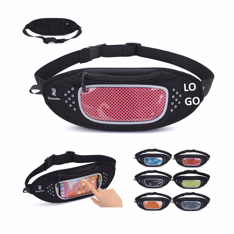 Phone Touch Screen Night Running Reflective Fanny Pack
