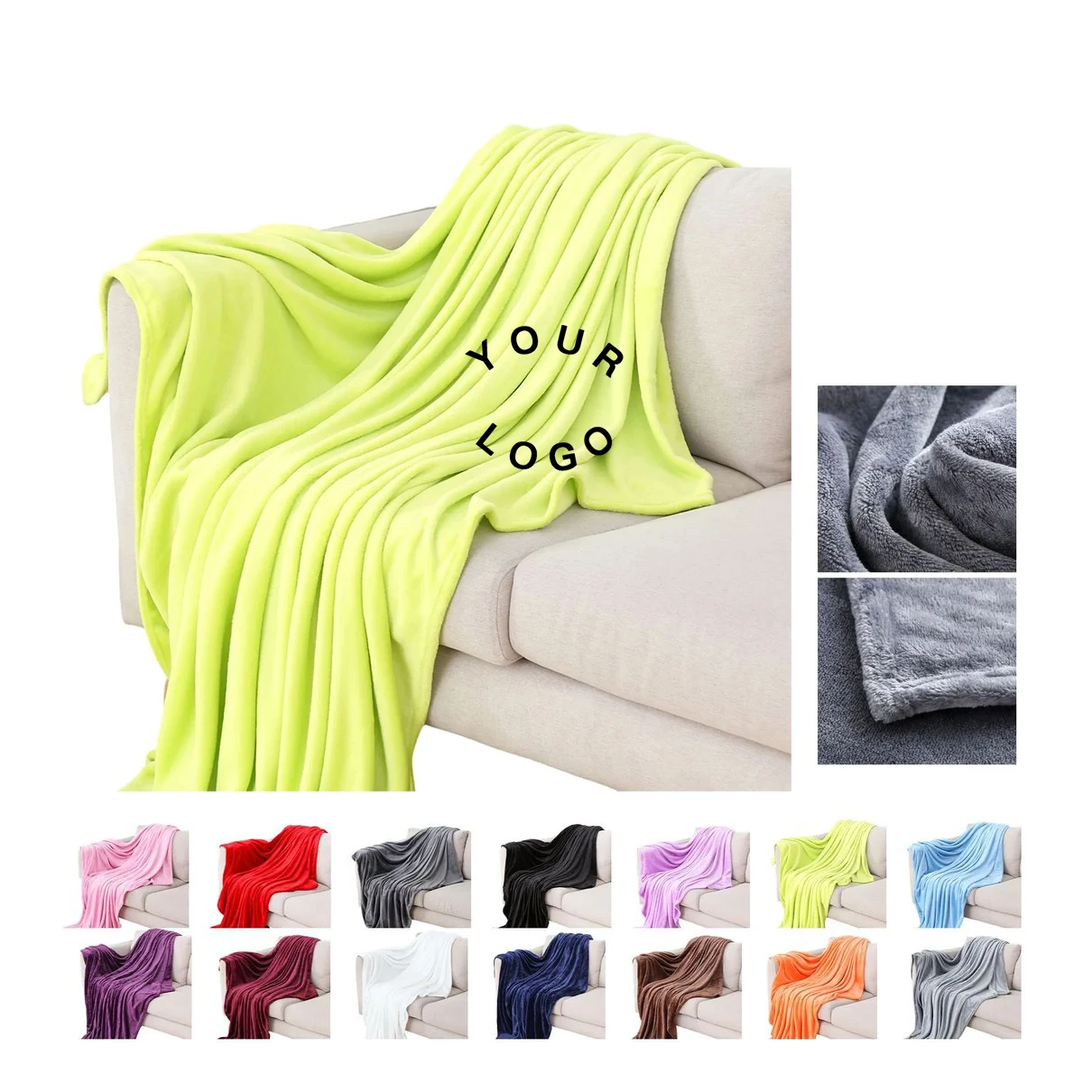 Year-Round Flannel Blanket for Couch or Bed 1