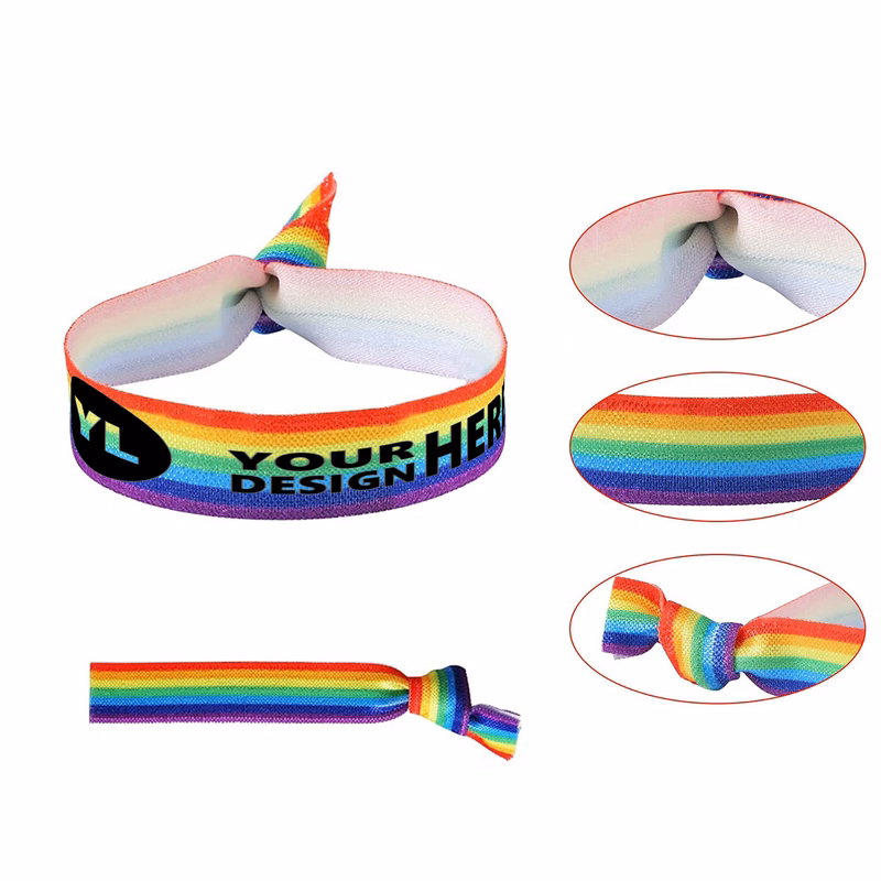 Polyester Rainbow Wristband