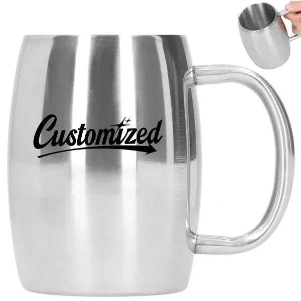 Custom 16 oz Double-Wall Stainless Steel Insulated Mug — Premium Coffee Drinkware Promo 1