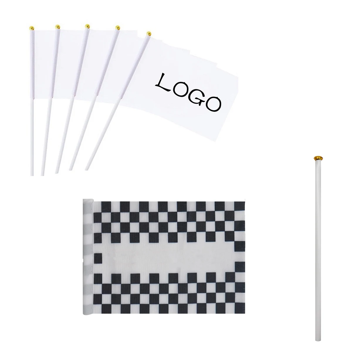 Promotional Activity Custom-Made Hand-Held Flag 1