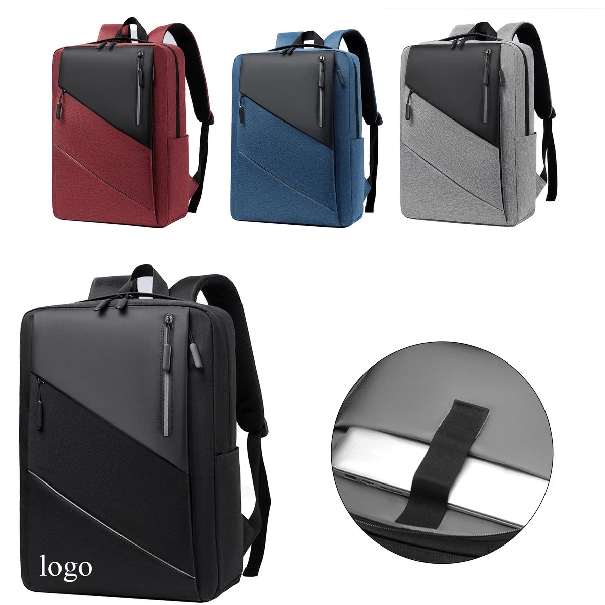 Custom Color Block Promotional Backpack 1