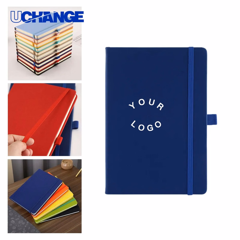 A5 Notebook Set with Elastic Closure and Ballpoint Pen