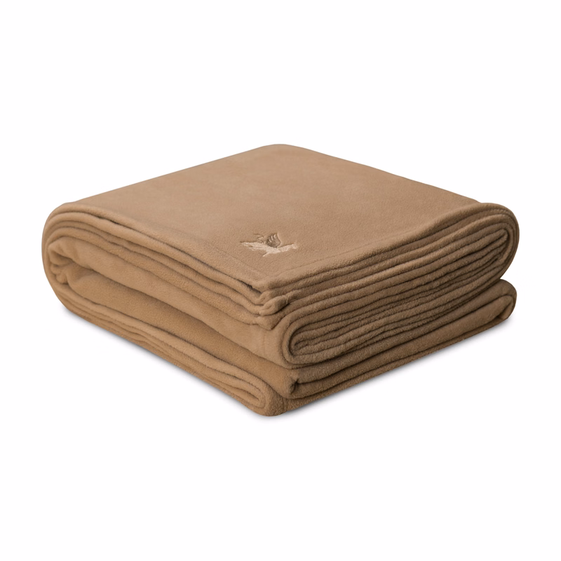 Desert Tan 100% Polyester Antipill Full Fleece Blanket