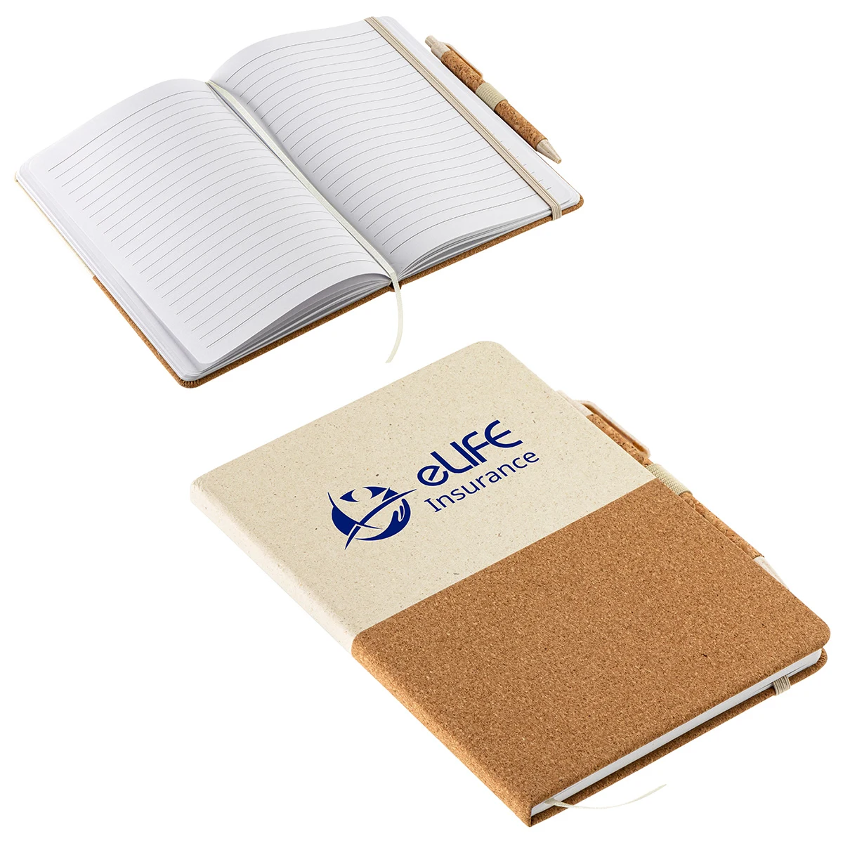 GrassField Cork Recycled Journal with Pen 1