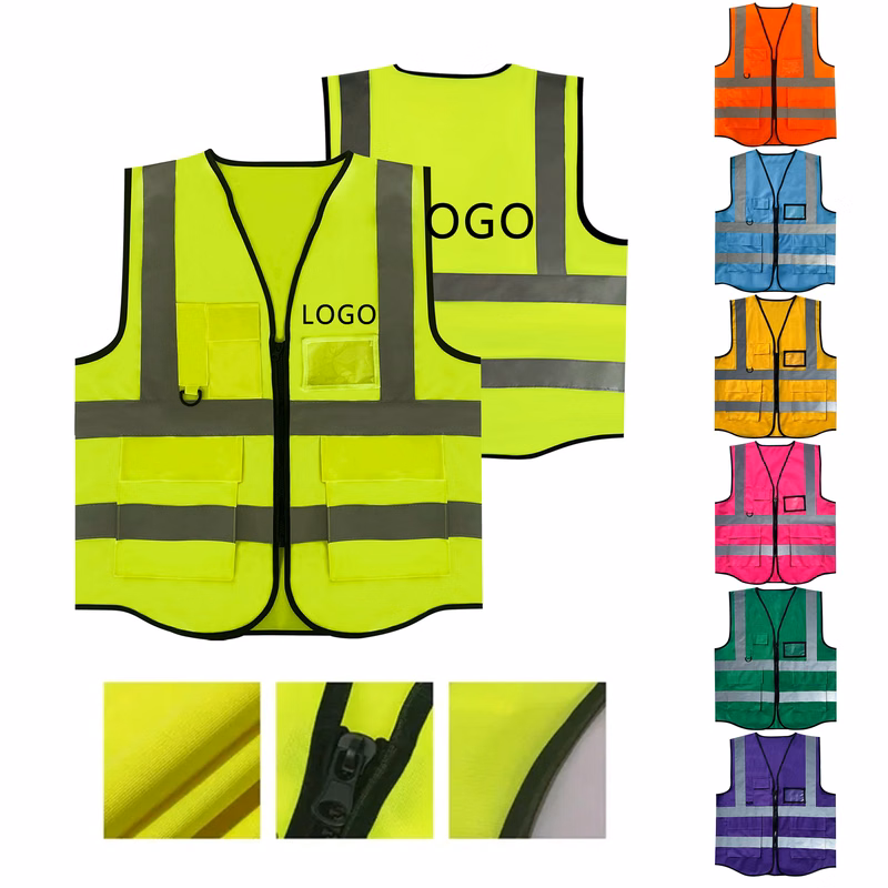 High-Vis Reflective Safety Vest With Utility Pockets