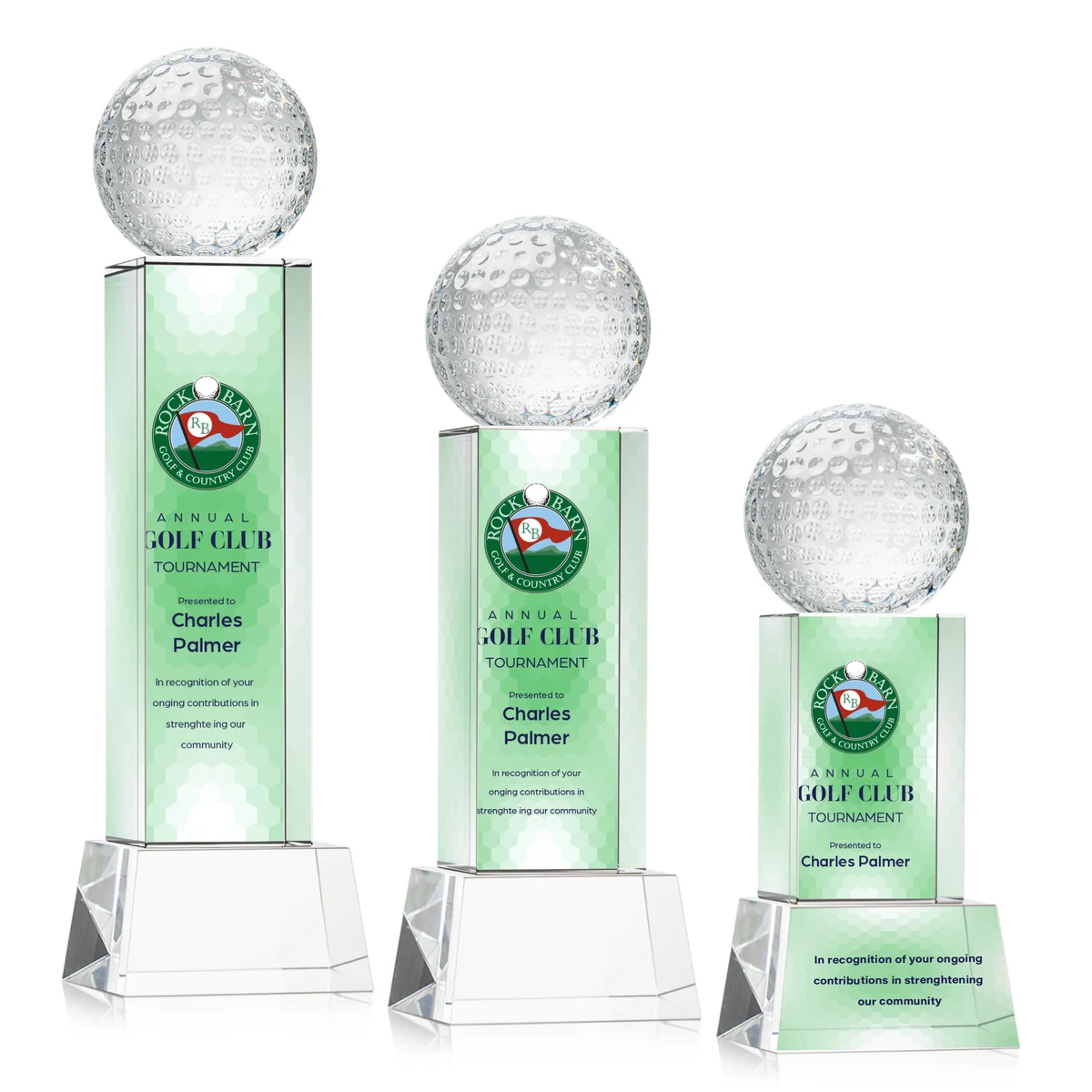 Golf Ball VividPrint™ Award on Belcroft - Clear 1