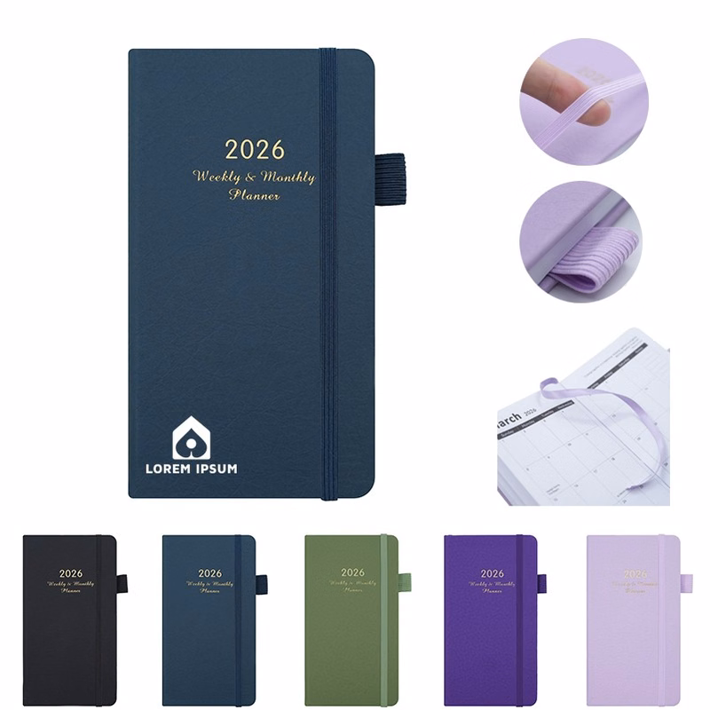 2026 PU Leather Pocket Planner Notebook