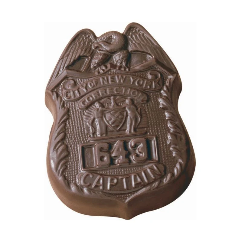 2 oz Custom Chocolate Police Badge Service Shield 1