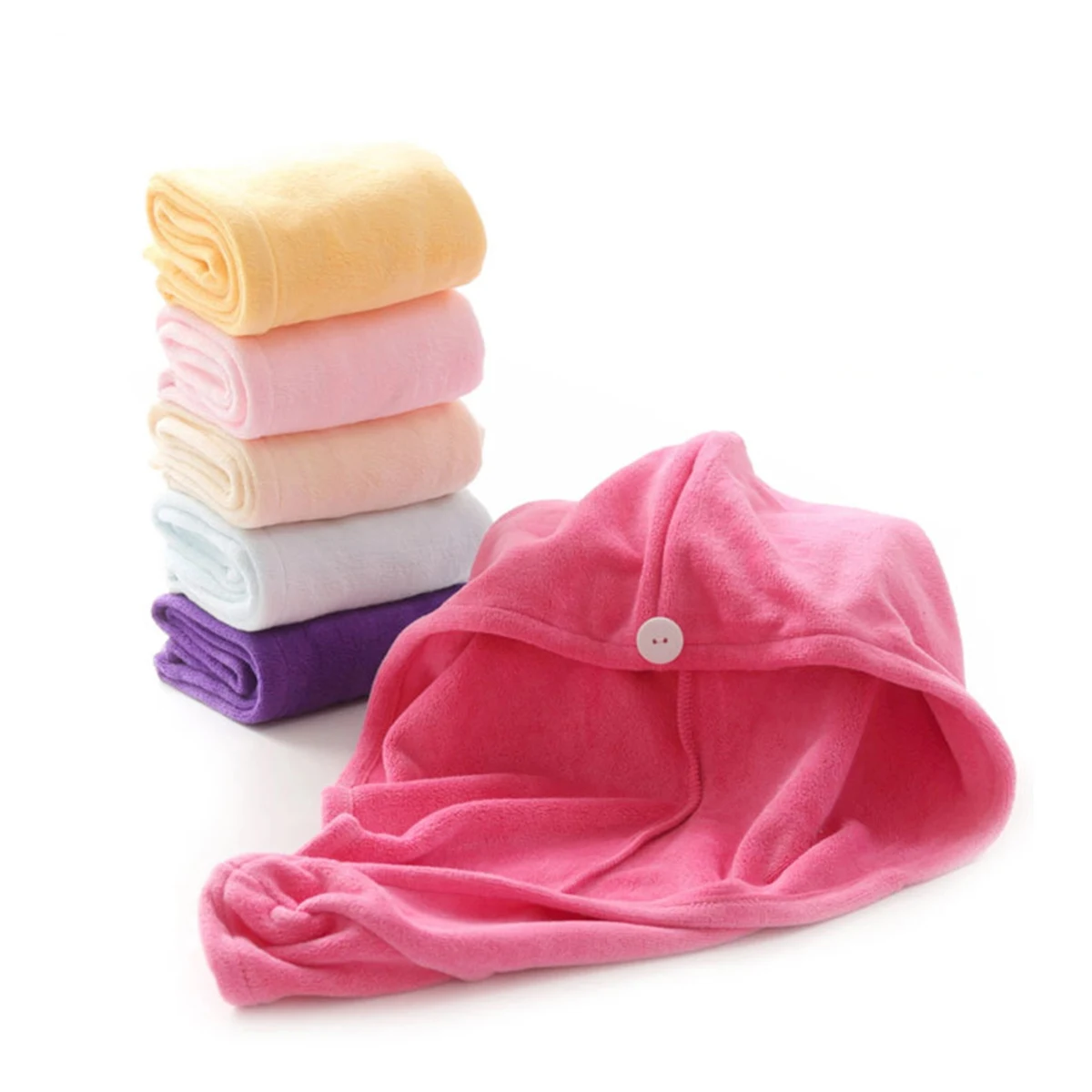 Double-layer absorbent dry hair towel 1