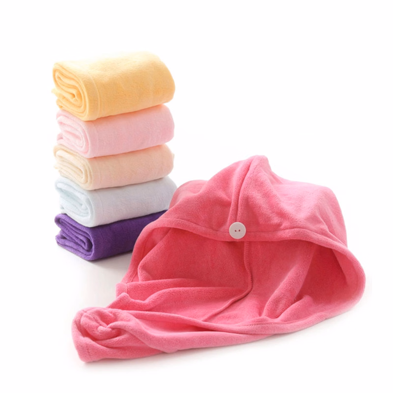 Double-layer absorbent dry hair towel