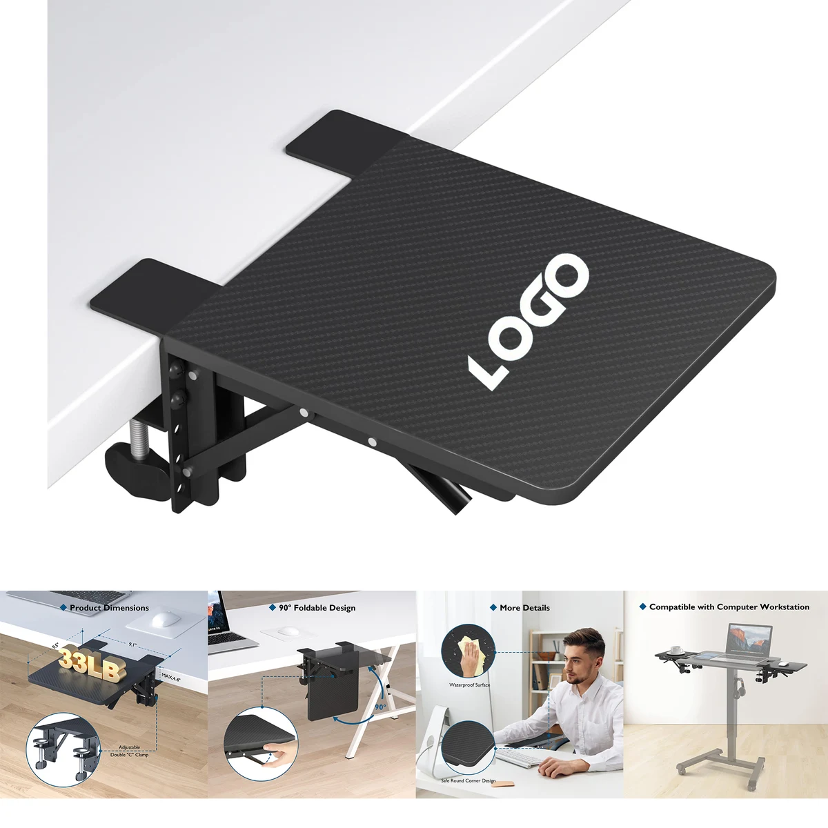 Ergonomics Desk Extender Tray 1