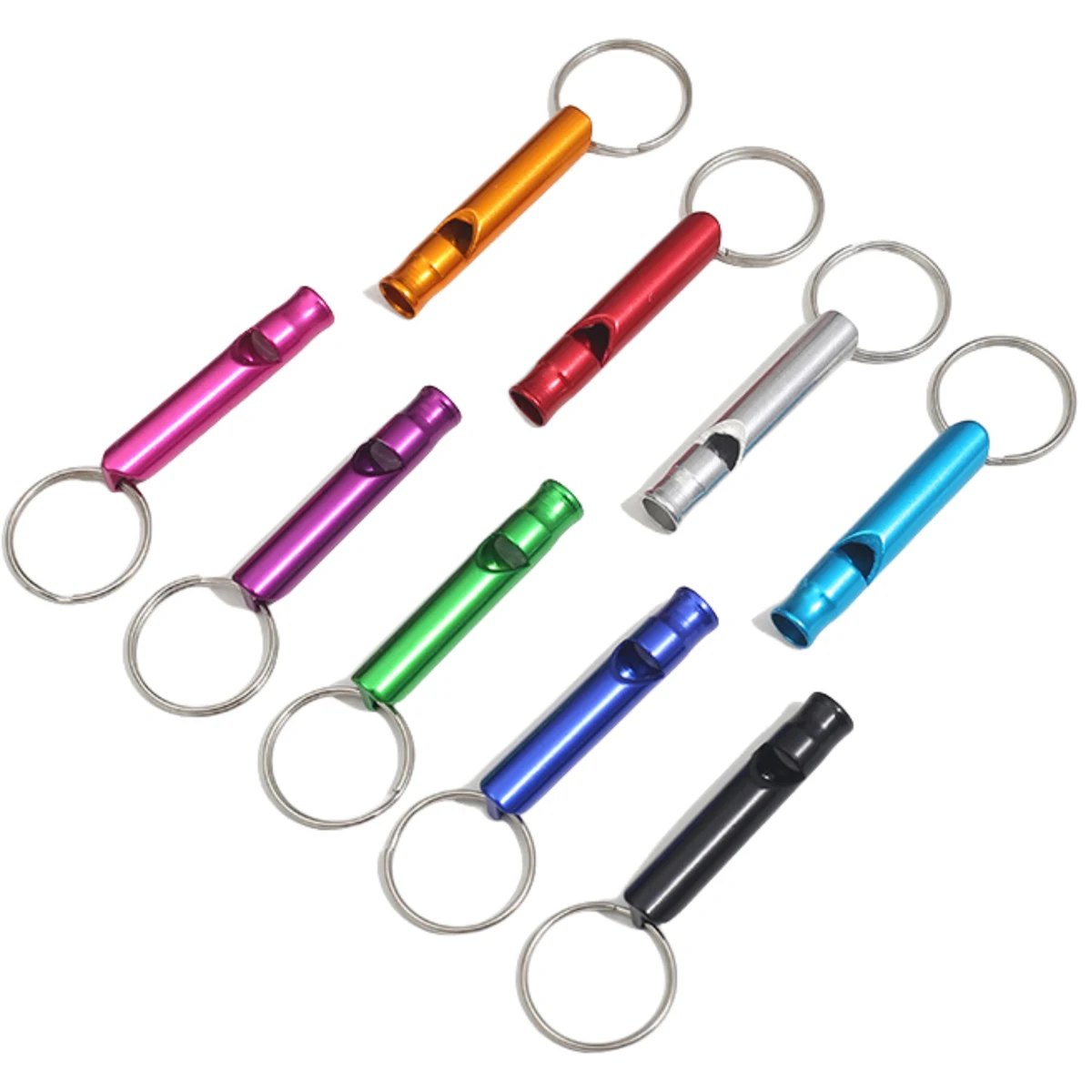 Portable Aluminum Whistle Keychain 1