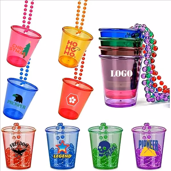 Festive Party Wire Bead Necklace Wine Glass for Commutes, Fitness and Travel