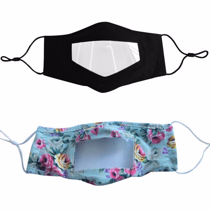 Reusable And Washable Face Covering With Clear Window