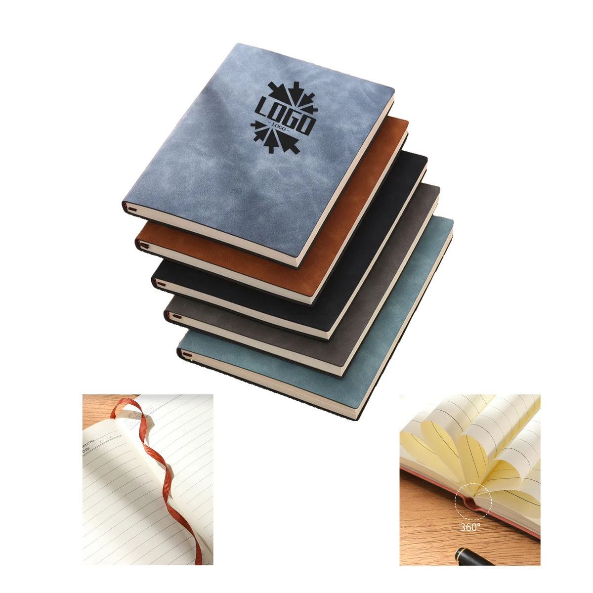 A5 Soft Touch PU Leather Business Journal 1