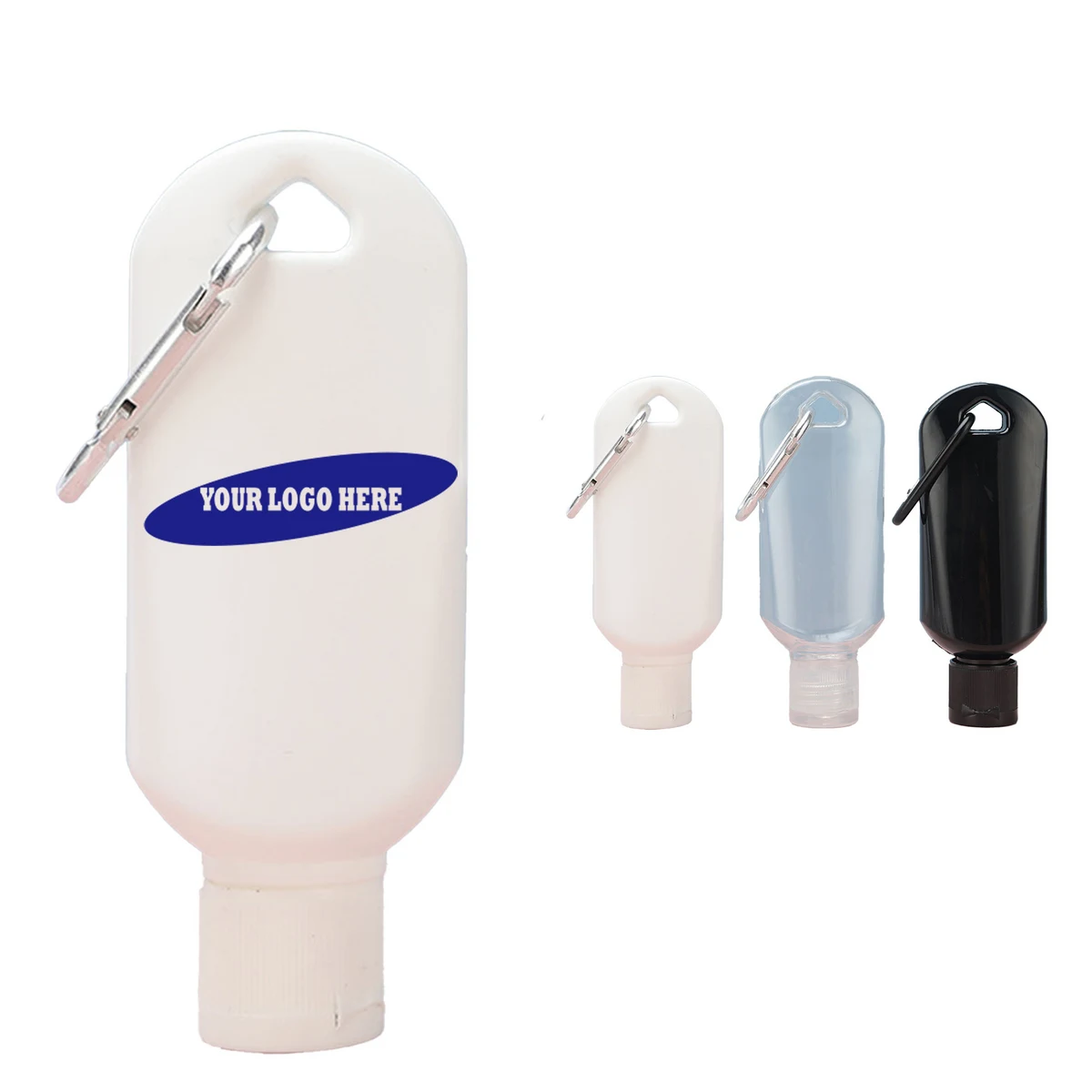 Carabiner Hand Gel Bottle 1