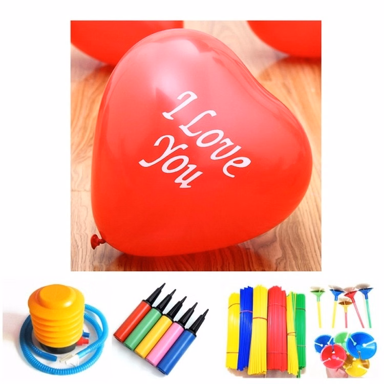 12" Heart Shaped Balloon Set
