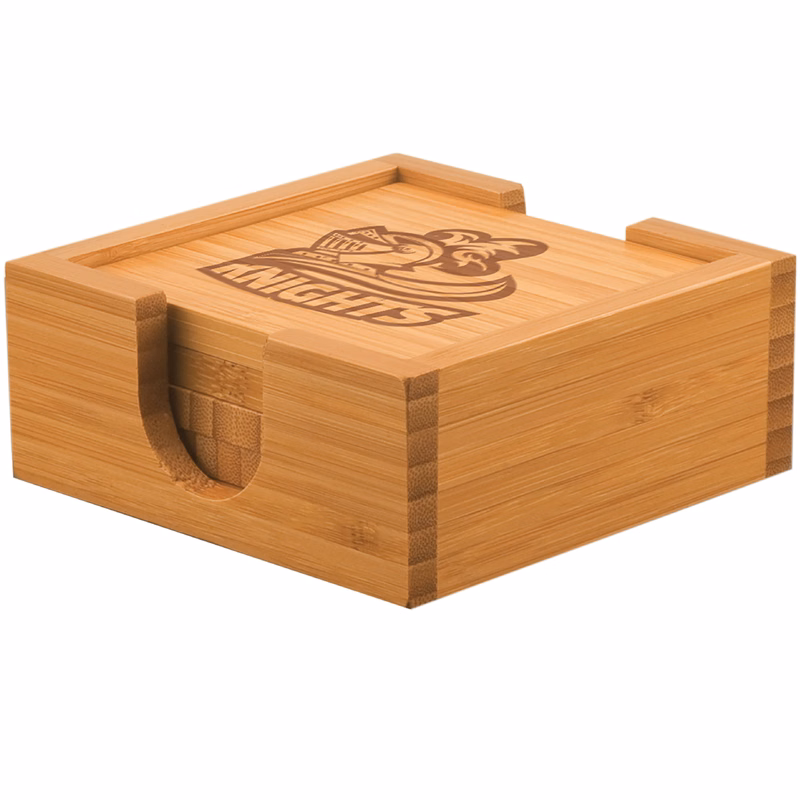 4" x 4" Bamboo 4-Coaster Set