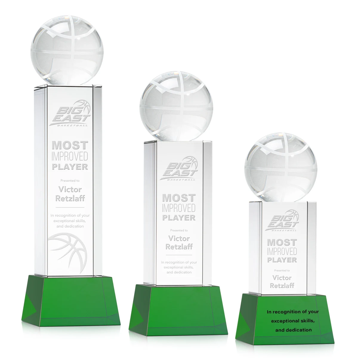 Basketball Award on Belcroft Base - Green 1