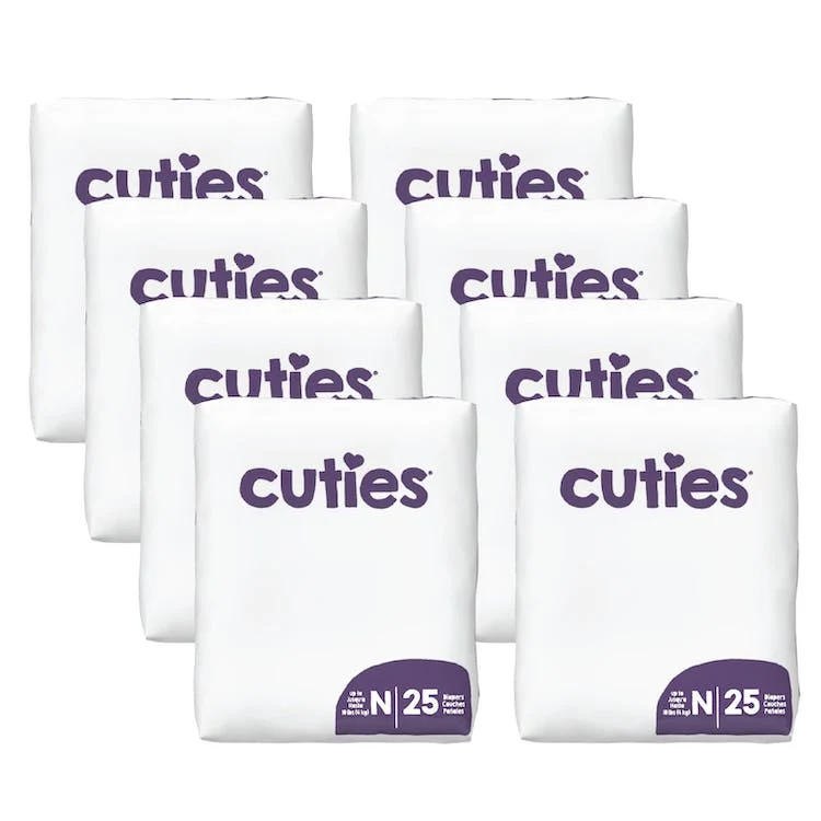 Cuties Diapers - Size 0 Newborn Up to 10 lb 200 Diapers 1