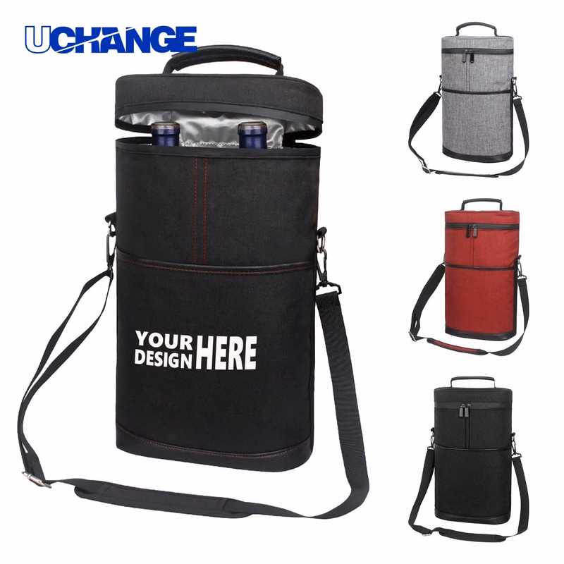 Handheld Round Insulated Wine Bag Container
