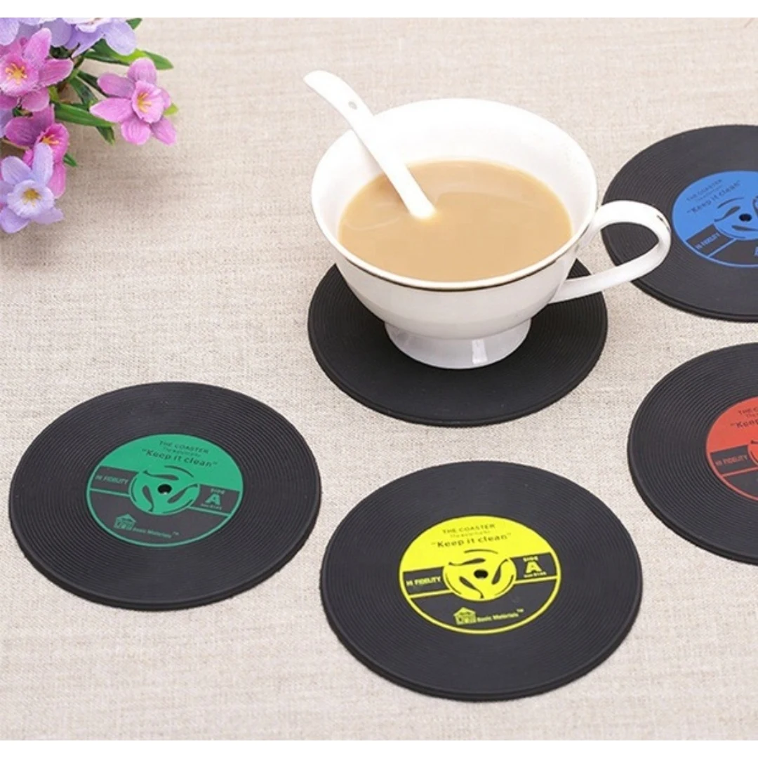 Retro Vinyl CD Coasters 1
