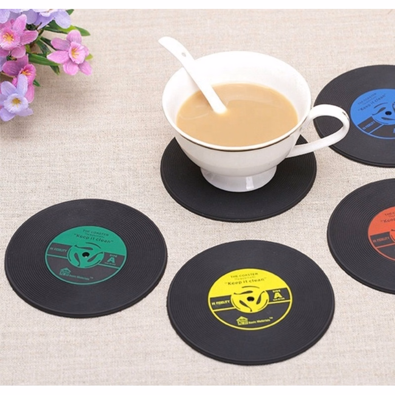 Retro Vinyl CD Coasters