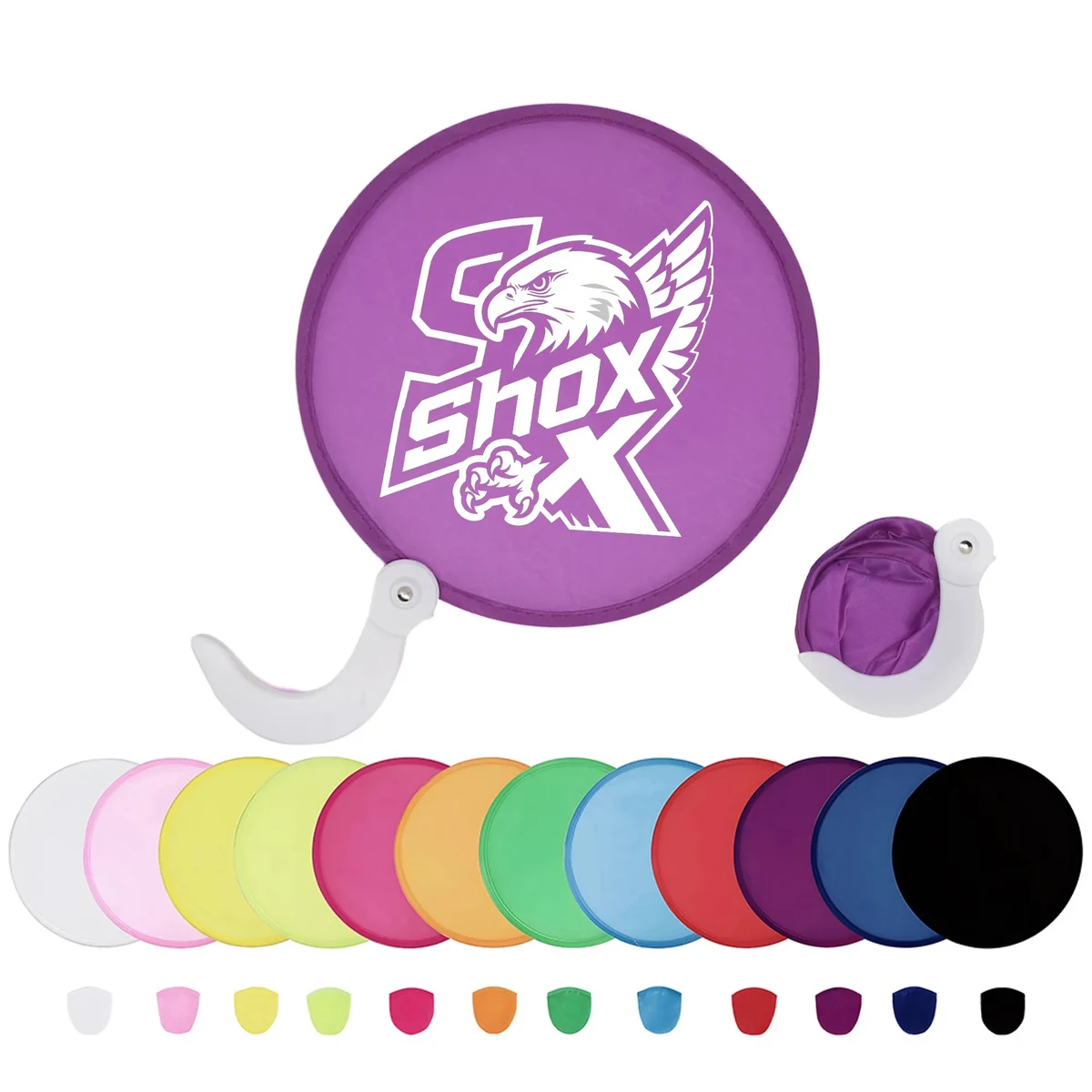 MOQ 20 Foldable Polyester Flying Disc With Handle 1
