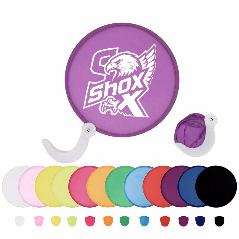 MOQ 20 Foldable Polyester Flying Disc With Handle