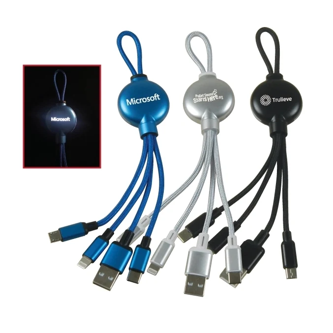 Travel Size Light-up 3 in 1 Charging Cable 1