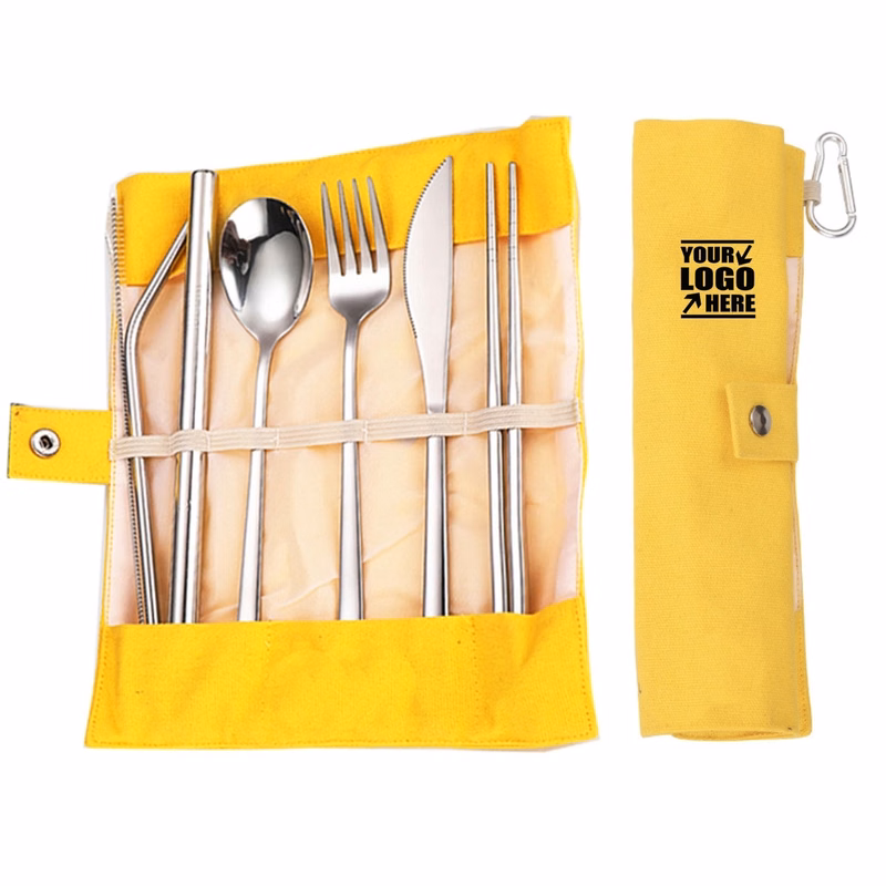 Portable 7 pcs Stainless Steel Cutlery Set