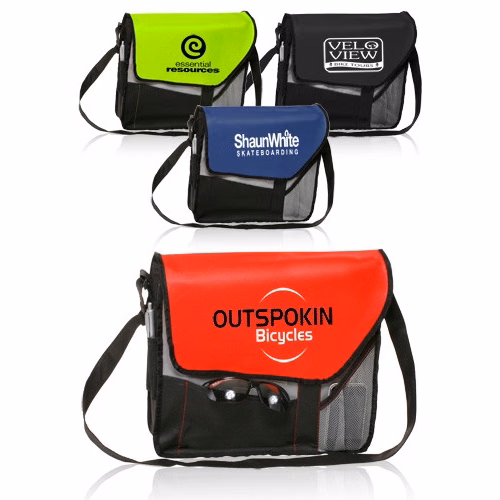 Slant Top Non-Woven Messenger Bag