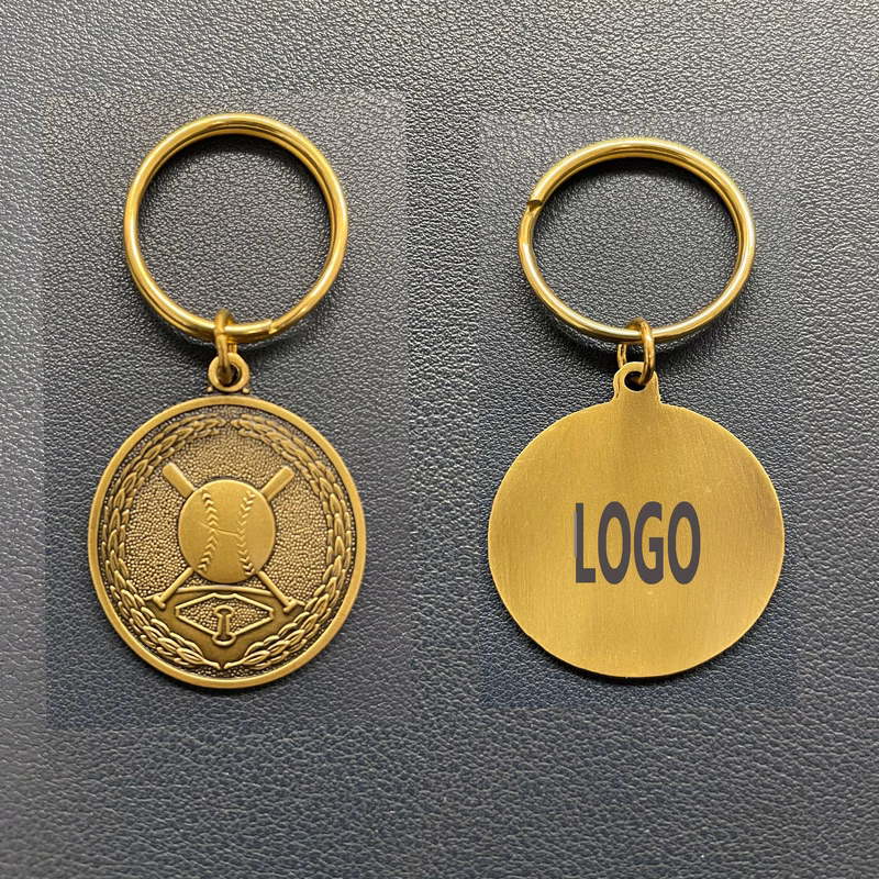 Bronze Baseball Key Chain