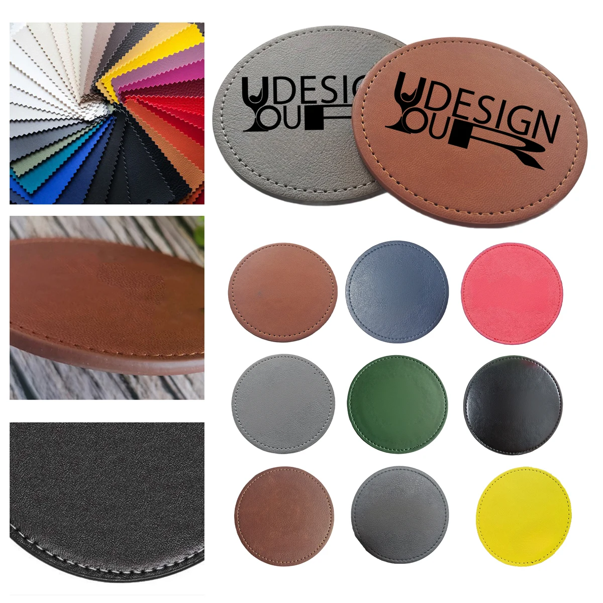 Custom PU Leather Coaster for Stylish Protection 1