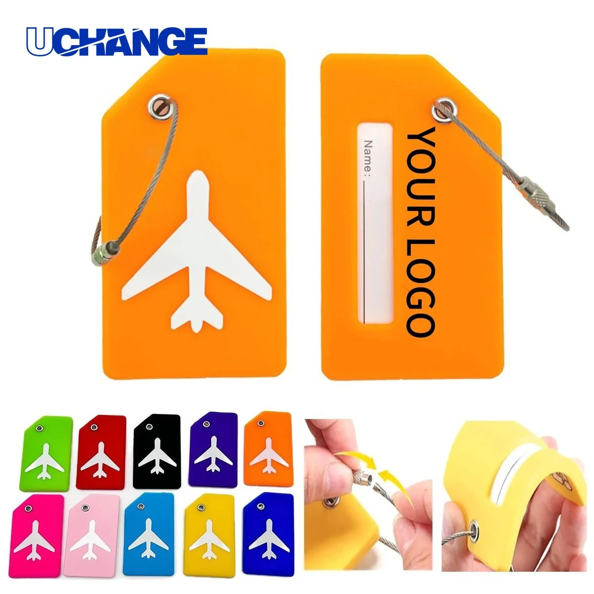 Reusable Silicone Luggage Tag Accessory 1