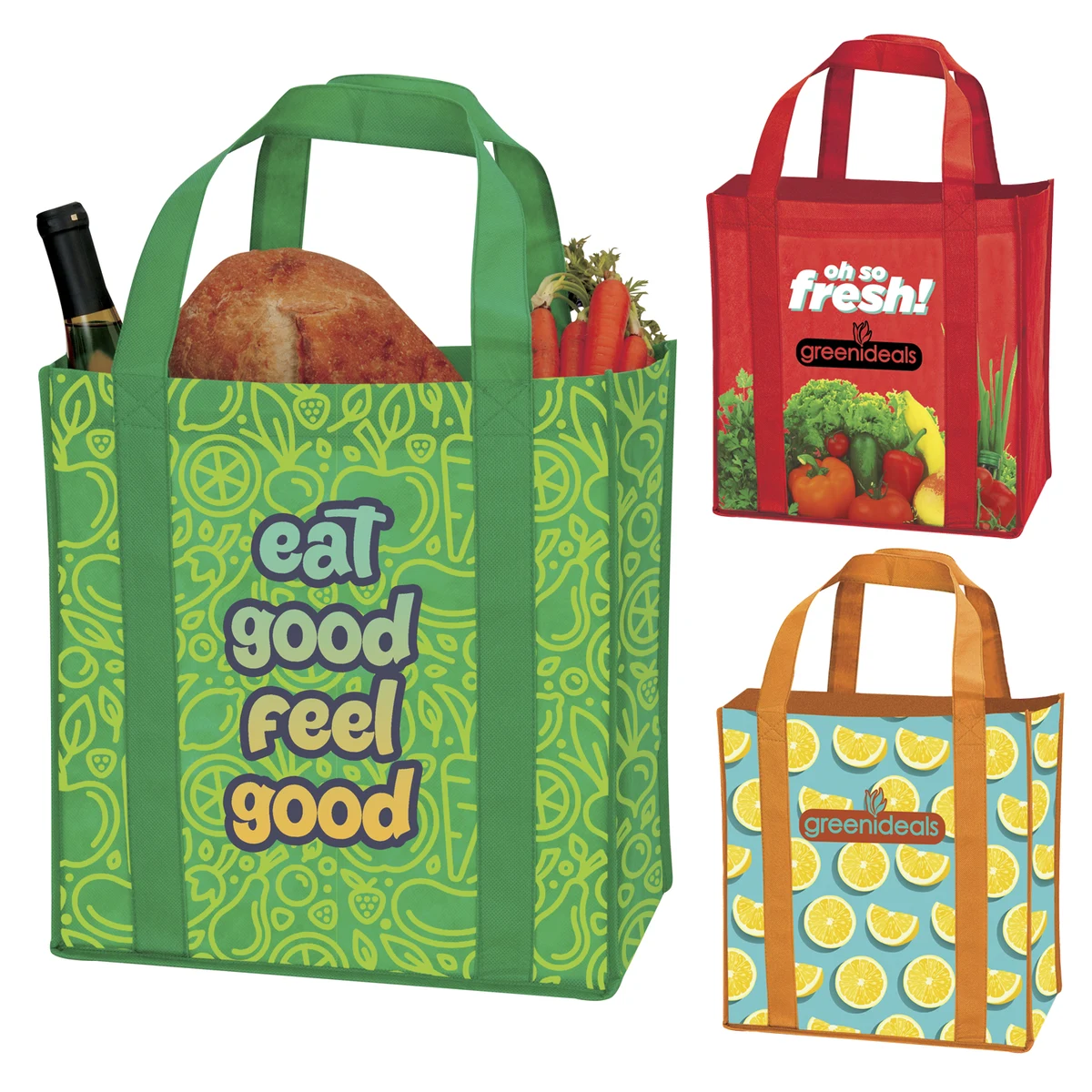 Universal Source® Laminated Non-Woven Grocery Tote 1