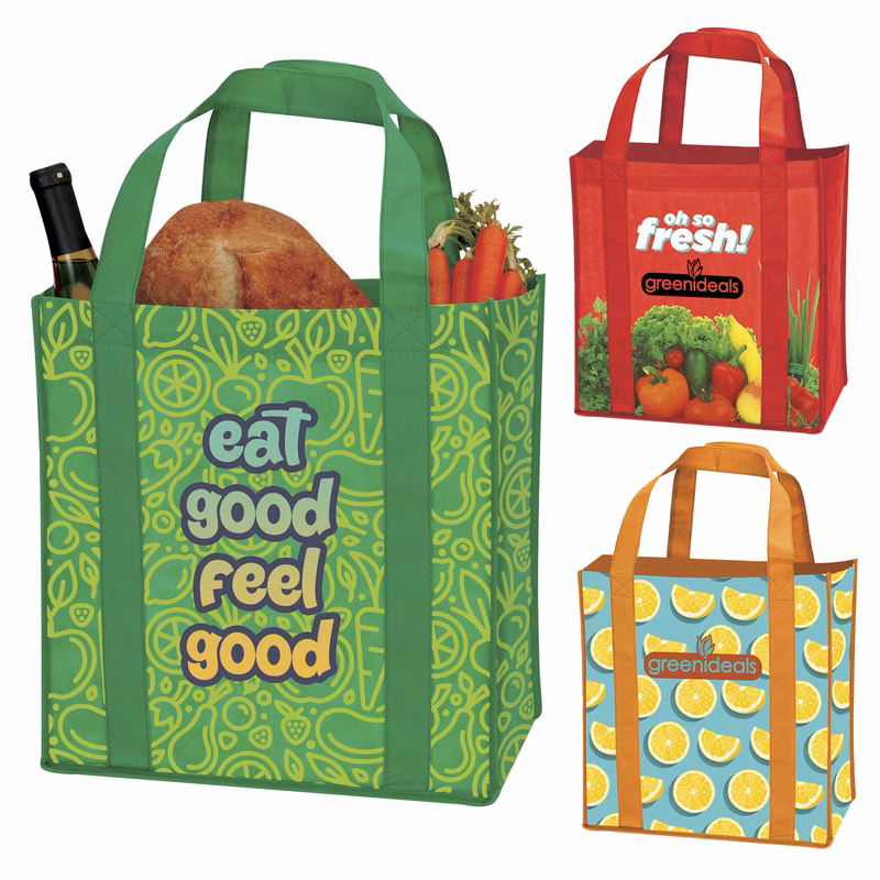 Universal Source® Laminated Non-Woven Grocery Tote