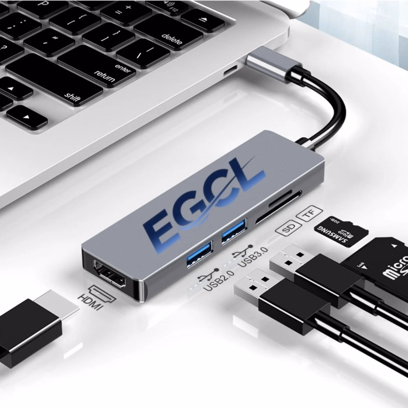 type-c docking station 5-in-1 HDMI4k USB3.0 USB2.0 SD/TF