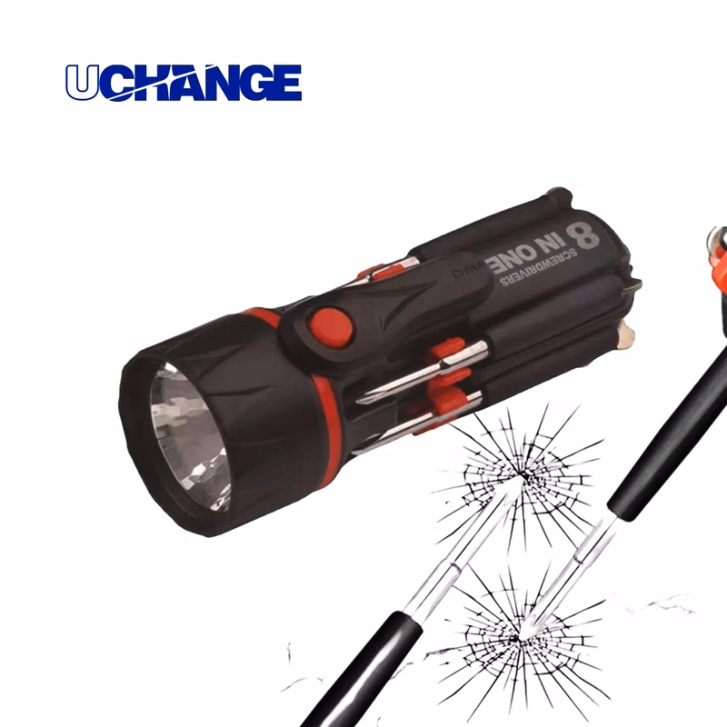 8-in-1 Screwdriver & Flashlight With LED Multi-Tool