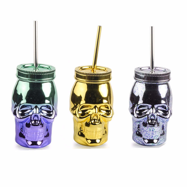 Disco Skull Shaped Shining Sipper Cup Pool Party