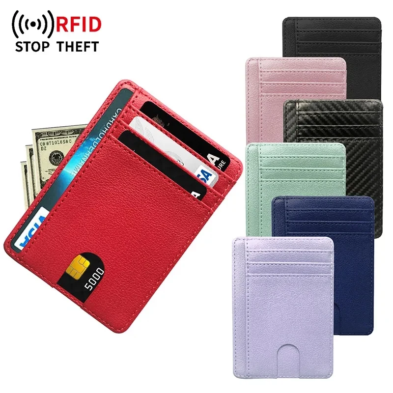 RFID Blocking Wallet Minimalist Front Pocket Pack 1