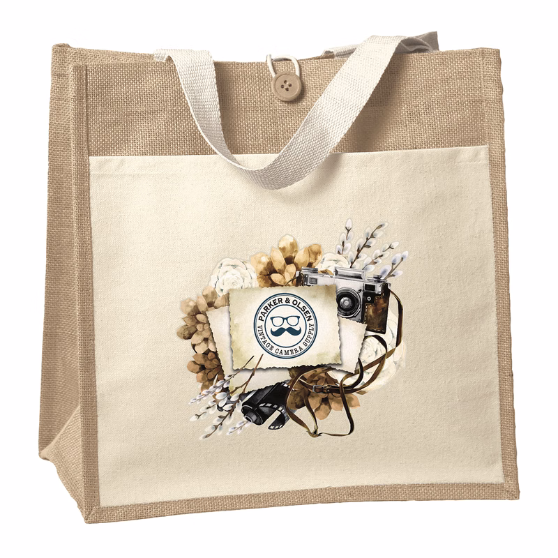 Izzy™- Jute Tote - ColorVista