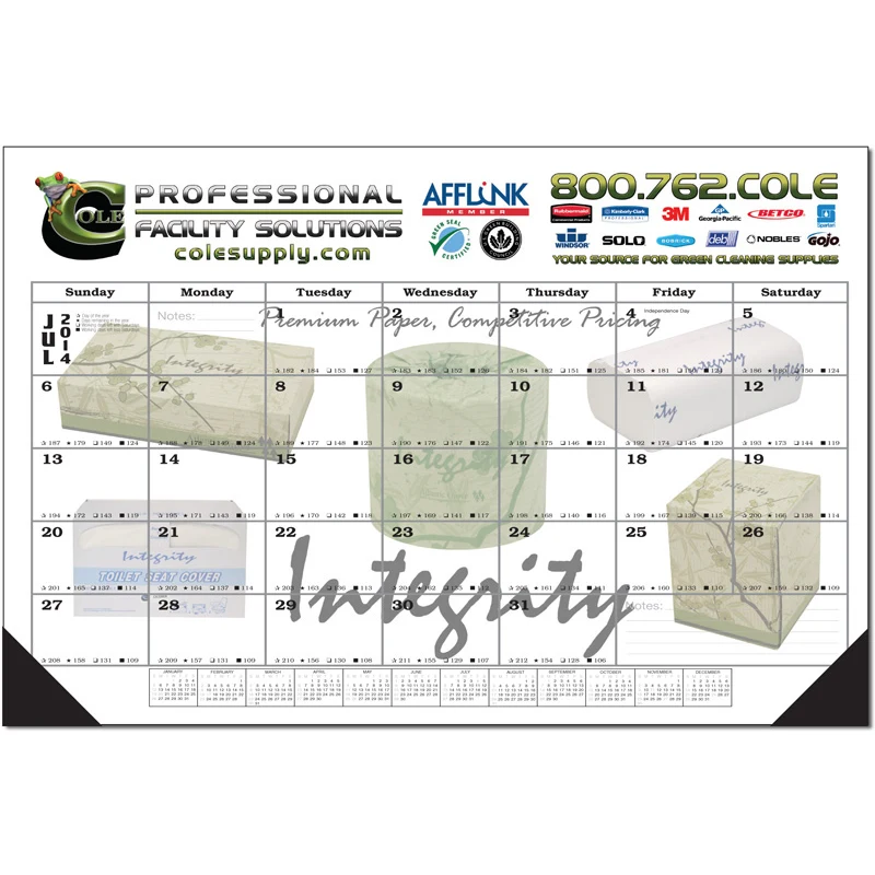 Full Color 12 Sheet Desk Pad Calendar 1